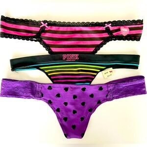 NWT VS Pink Thongs
